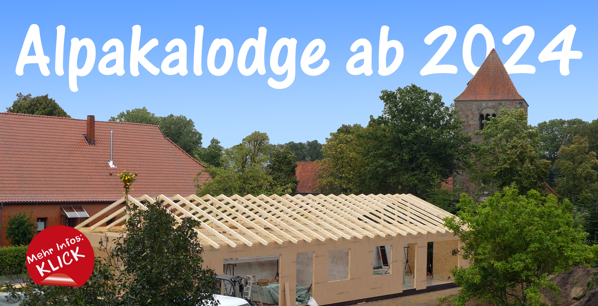 Unsere Alpakalodge: Urlauben und Schlafen auf dem Alpakahof Pura Vida ab 2024!